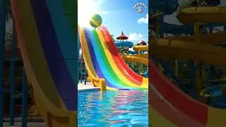 🌊 Giant Balloon Slide! 💦 STU Water Park Splash #Shorts