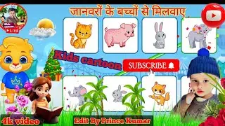 जानवरों के बच्चों से मिलवाऐ।🐷🐖kids cartoon video  #kids cartoon like and subscribe my channel .🐕🐶