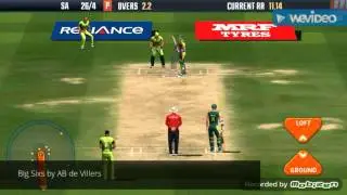 Big Sixs by AB de Villers on Icc Pro Cricket 2015