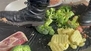 I&rsquo;m crushing your dinner do you want to eat it? Full clip in description 