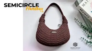 Hướng dẫn m&oacute;c t&uacute;i b&aacute;n nguyệt/ crochet semicircle handbag #crochet #crochetbags #crochetbagpattern 