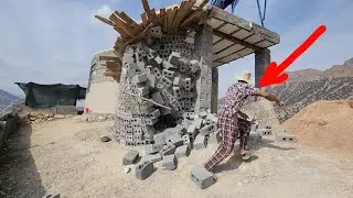 Hasan's round-the-clock masterpiece to build the courtyard wall of the castle of nomadic life