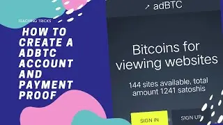 How to create adBTC account with payment proof | online money | HY OFFICIALS