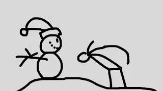 the unfortunate man and snowman