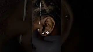 How Surface Tragus Piercing Is Done ✔️ #piercing #piercings #piercer