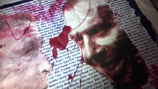 War Crimes Silkscreen On Cloth.  Art Chris Summerfield TV. Trending Million