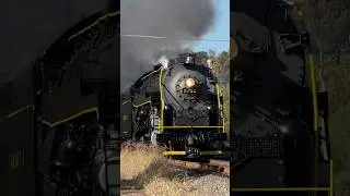 R&N 2102 glides through Molino, PA with the Fall Foliage Express #reading #north #steamengine #2102