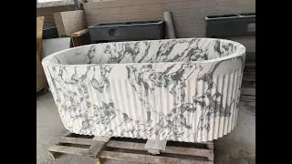 Marble freestanding tub #marbletub #freestandingmarbletub #freestandingmarblebathtub