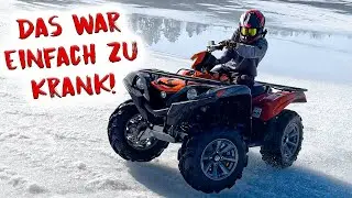 Mit dem Quad auf einem zugefrorenem See!
