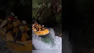 Rafting on a fast river. Steep descent #rafting #travel #extreme #river #active