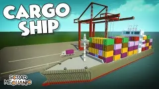 MASSIVE CARGO SHIP and CRANE! - Scrap Mechanic Creations! - Episode 146