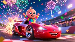 Zoom Zoom Race Car | Fun Baby Rhyme for Toddlers | Learn 123 & Colors