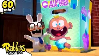 RABBIDS INVASION | 1H What's in the box Rabbids? | Animaj Kids