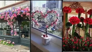 Valentine's Natural Flowers Window Display ideas