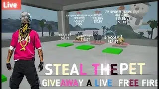 🔥 Free Fire Craftland Live | Steal A Pet New Update 😱 Pat Giveaway | Rare Pad Unboxing | FF Live 🔥