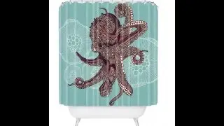 DENY Designs Valentina Ramos Octopus Bloom Shower Curtain, 69 by 72-Inch
