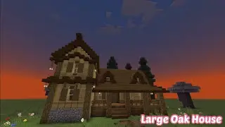 Minecraft: How To Build Large Oak House [Tutorial]