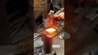Hammering Red-Hot Iron Into Shape 🔥 Blacksmith Forging #shorts