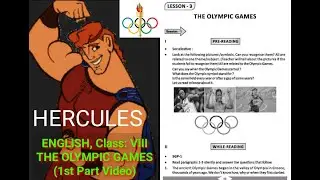 The Olympic Games SGP - 1 | Class 8 English | Odia Medium | Part- II Lesson- 3 | 1st Part Video