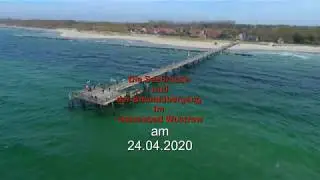 Seebrücke und Strandübergang Wustrow April 2020