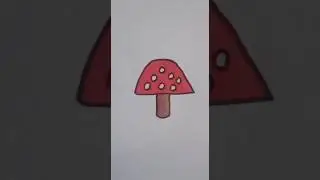 How to Draw a Cute Mushroom | Easy Mushroom Drawing for Beginners#MushroomDrawing #EasyDrawing #Cute