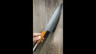 Sakai Takayuki Non-Stick Coating VG10 KUROKAGE Gyuto Knife 240mm, Lacquered Gloss Oak Handle