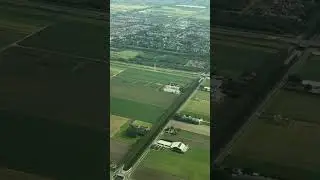 Beautiful landing in Amsterdam Schiphol airport