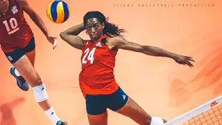 TOP 10 Powerful Volleyball Spikes by Chiaka Ogbogu | Women's VNL 2019