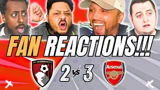 Arsenal & Rival Fans REACT to THRILLER🔥😮| Bournemouth 2–3 Arsenal | Premier League Goal Reactions