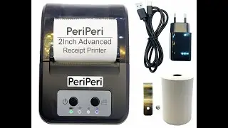 PeriPeri 2Inch BT Receipt Thermal Printer, Inkless Bluetooth Portable Printer for Print Receipt Bill