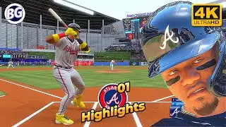 MLB The Show 24 Atlanta Braves vs Miami Marlins | Ronald Acuña Jr. - Gameplay PS5 4K 60fps