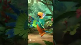 Funky Dancing Parrot! 🦜🎶 #funnyparrot  #aishortsviral  #viralcontent