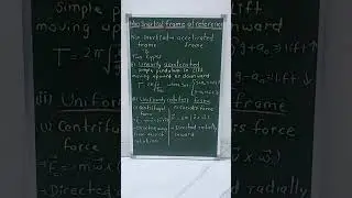 non inertial frame of reference #educational #csirnetphysics #physics