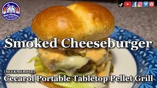 Smoked Cheeseburgers On The Cecarol Portable Pellet Grill