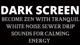 Become Zen with Tranquil White Noise Sewer Drip Sounds for Calming Energy I Love You