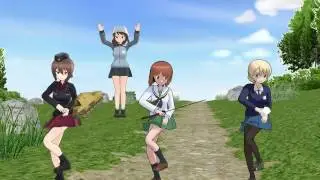 [MMD] ガルパン西住みほまほダージリン様で酔っぱらい『Ievan Polkka』