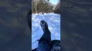 Downhill Sledding on  Neversink Mountain