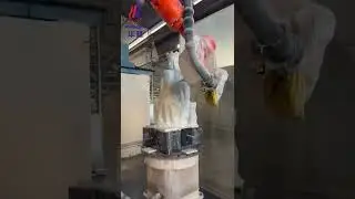 Hualong Machinery 7 Axis Kuka Body Robot Arm CNC 3D Stone Engraving Machine for sale