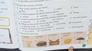 Class 3 Lesson 19: Weather, Seasons and Climate(bookback exercise)