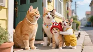 День ухода за котёнком: друг в гостях! Весёлая игровая встреча котёнка Тигровой Шапочки и Калико! 🐾
