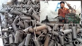 how to make bike stand springs //making springs//spring making