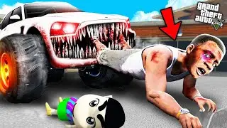 GTA 5 : Franklin & Shinchan Again Attacked By New Cursed Killer Car GTA 5 !
