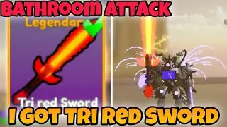 I got Tri red Sword in Bathroom Attack | Roblox #roblox #BathroomAttack #game