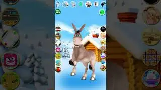 Talking Animal Donald Donkey Gameplay | Virtual Pet Game Big Fun #Shorts
