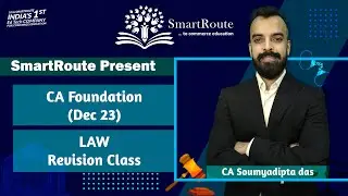 CA Foundation (Dec 23) | LAW | Full Revision #smartroute #commerce #icai #cafoundation