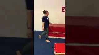 Backward roll mat drill adult gymnast