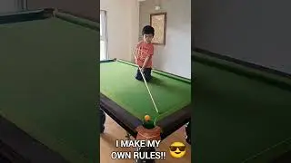 Kid makes his own pool rules!