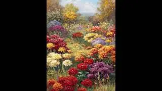 Vibrant Flower Garden Oil Painting | Impasto Texture & Bold Colors for Art Lovers