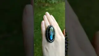 Labradorite Gemstone Ring #handmade #ring #etsyseller #labradorite