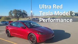 Ultra red tesla model 3 performance